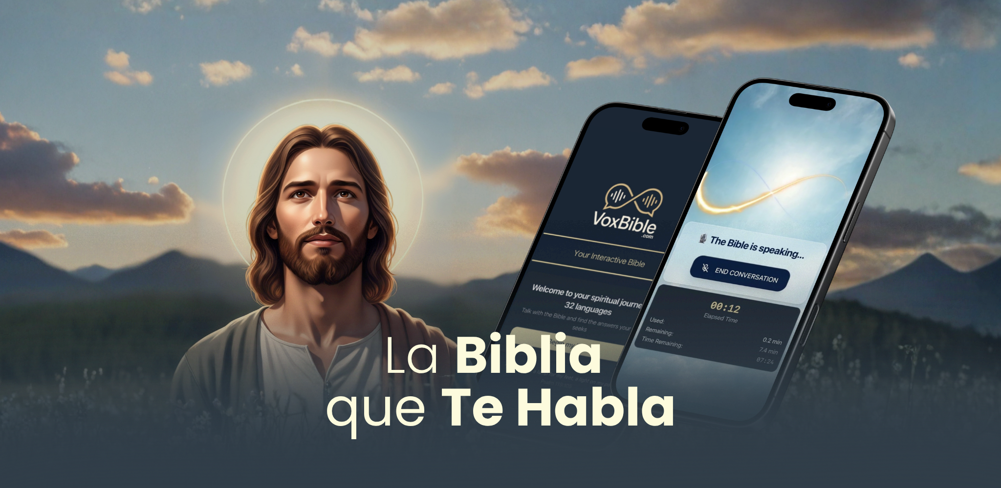 Pantallas del agente conversacional de VoxBible